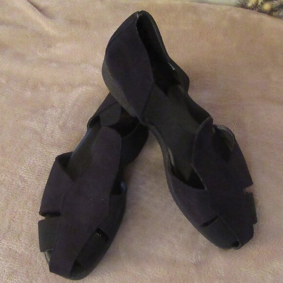 Aerosoles New Black Stretch Fisherman Sandals SIze 6B - Picture 3 of 7